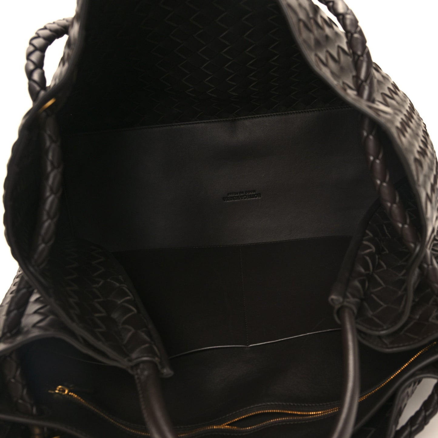 Nappa Intrecciato Large Andiamo Shoulder Bag Fondant