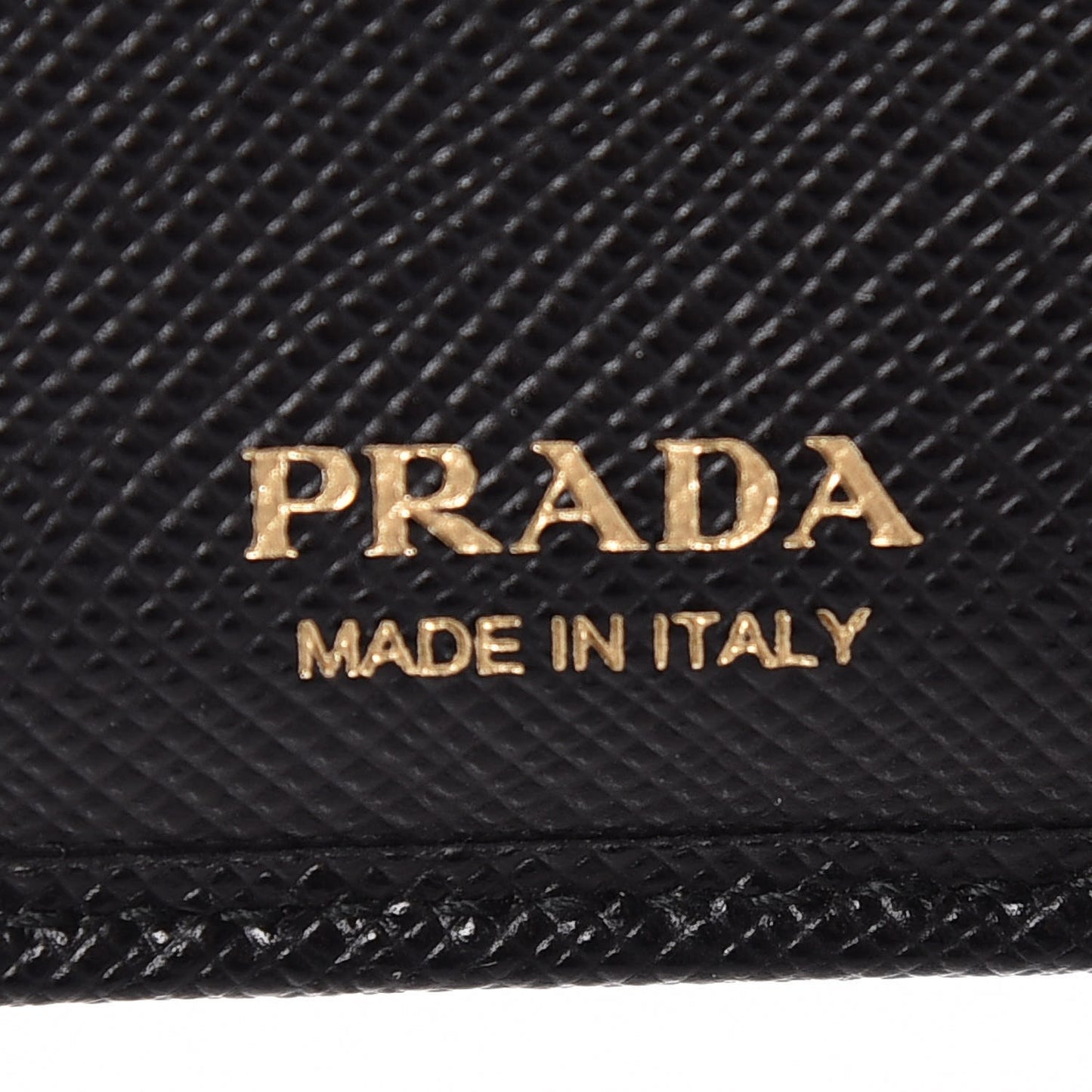 Saffiano Compact Triangle Wallet Black