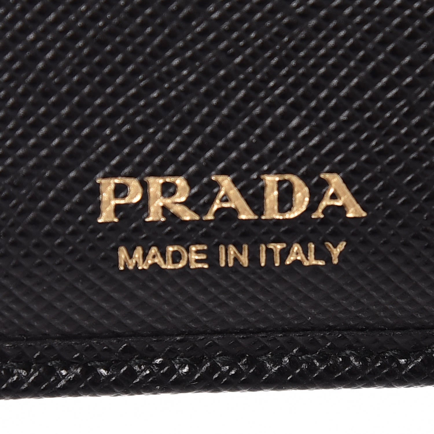 Prada Saffiano Compact Triangle Wallet Black 9 of 15