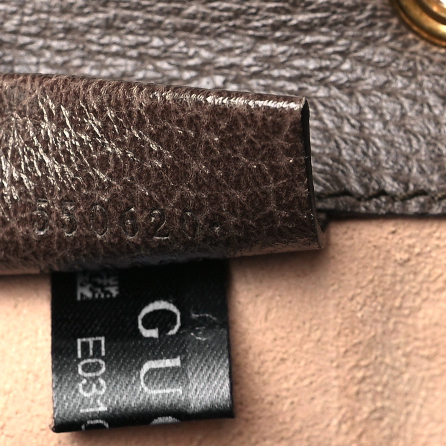 Gucci GG Supreme Monogram Web Mini Ophidia Bucket Bag Brown 7 of 9