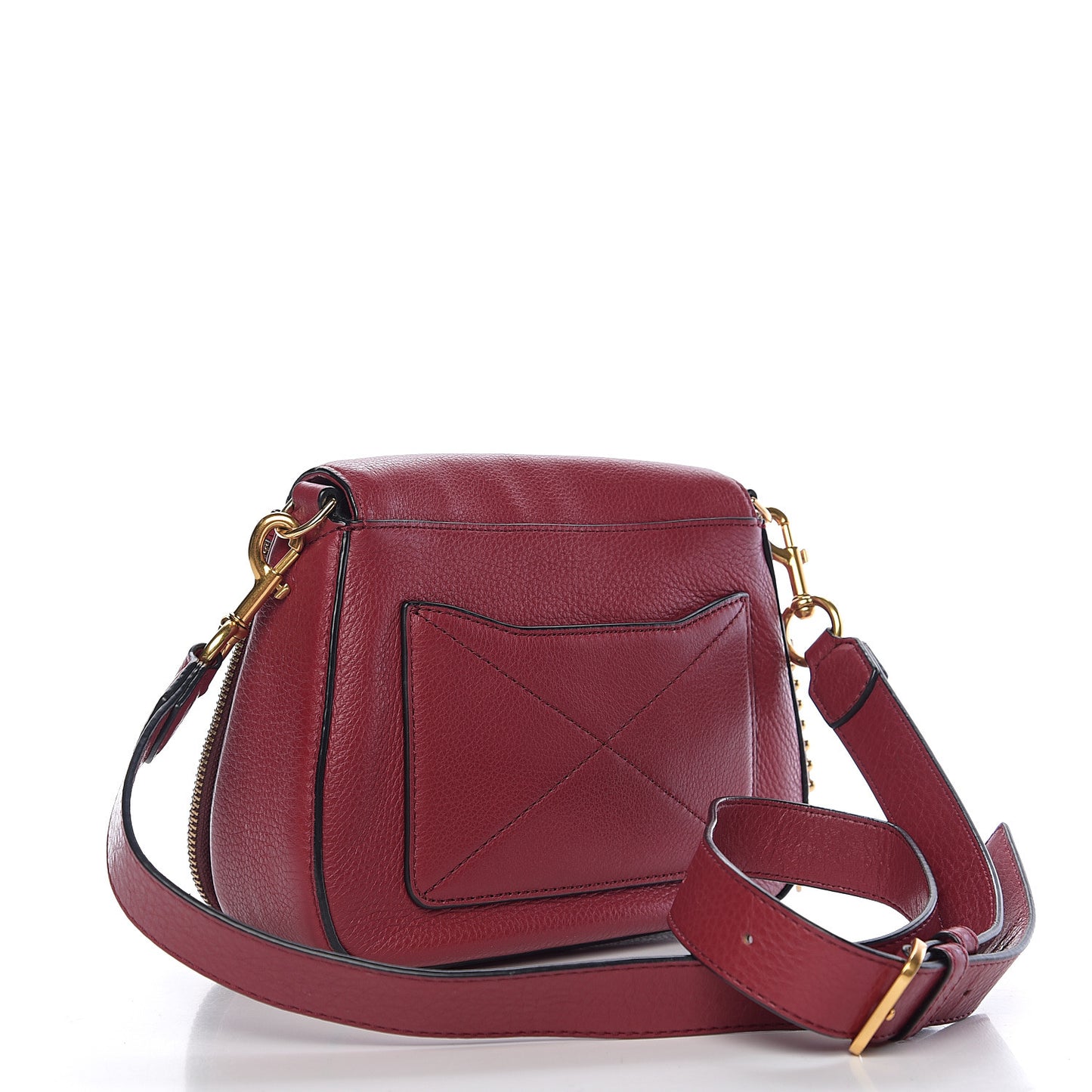 Pebbled Calfskin Recruit Nomad Crossbody Red