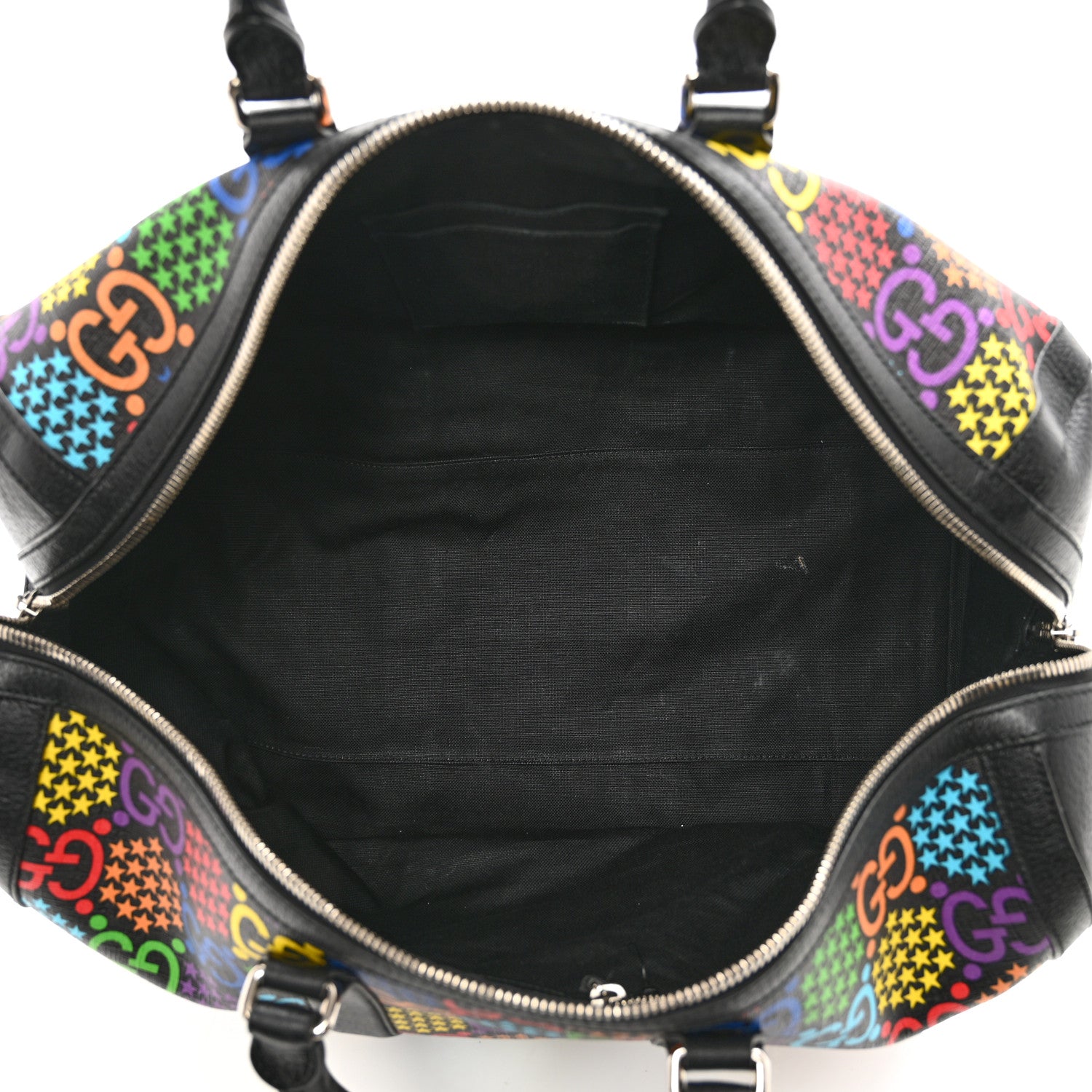 Gucci GG Supreme Monogram Psychedelic Duffle Bag Black Multicolor 5 of 11
