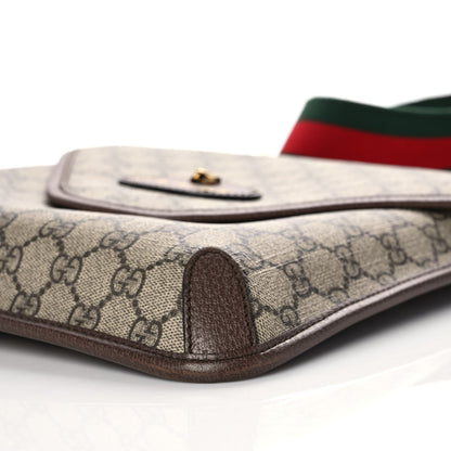 Gucci GG Supreme Monogram Web Medium Neo Vintage Flap Messenger Bag Beige New Acero 11 of 13