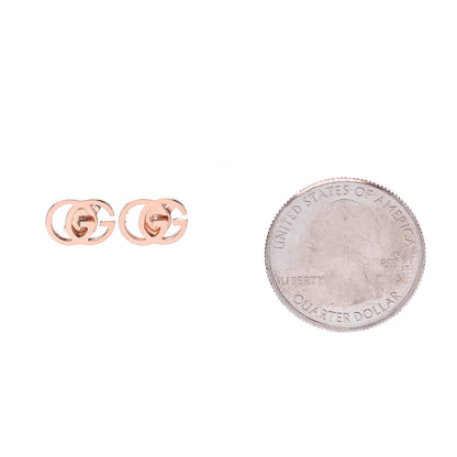 Gucci 18K Yellow Gold GG Tissue Stud Earrings 2 of 5