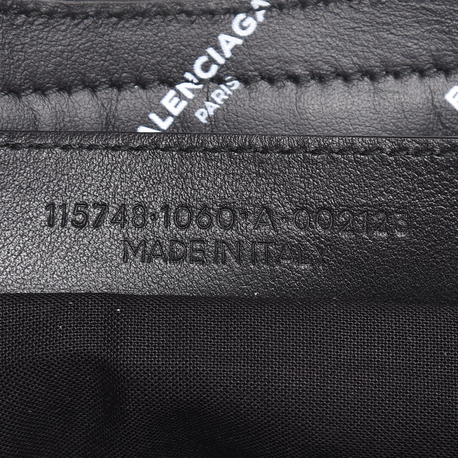 Balenciaga Veau Allover Logo Classic Hardware City Black White 7 of 8
