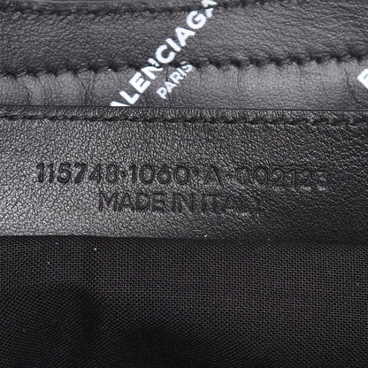Balenciaga Veau Allover Logo Classic Hardware City Black White 7 of 8