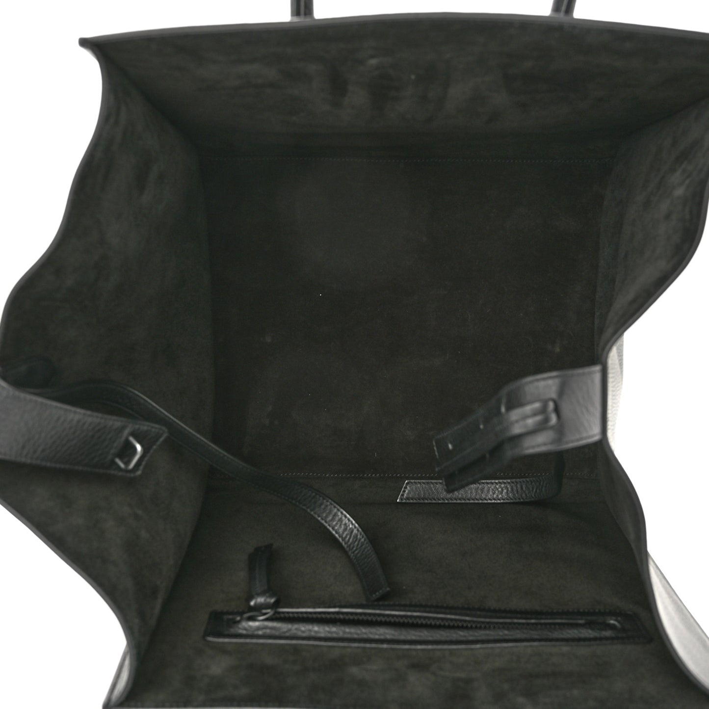 Grained Calfskin Medium Phantom Luggage Black