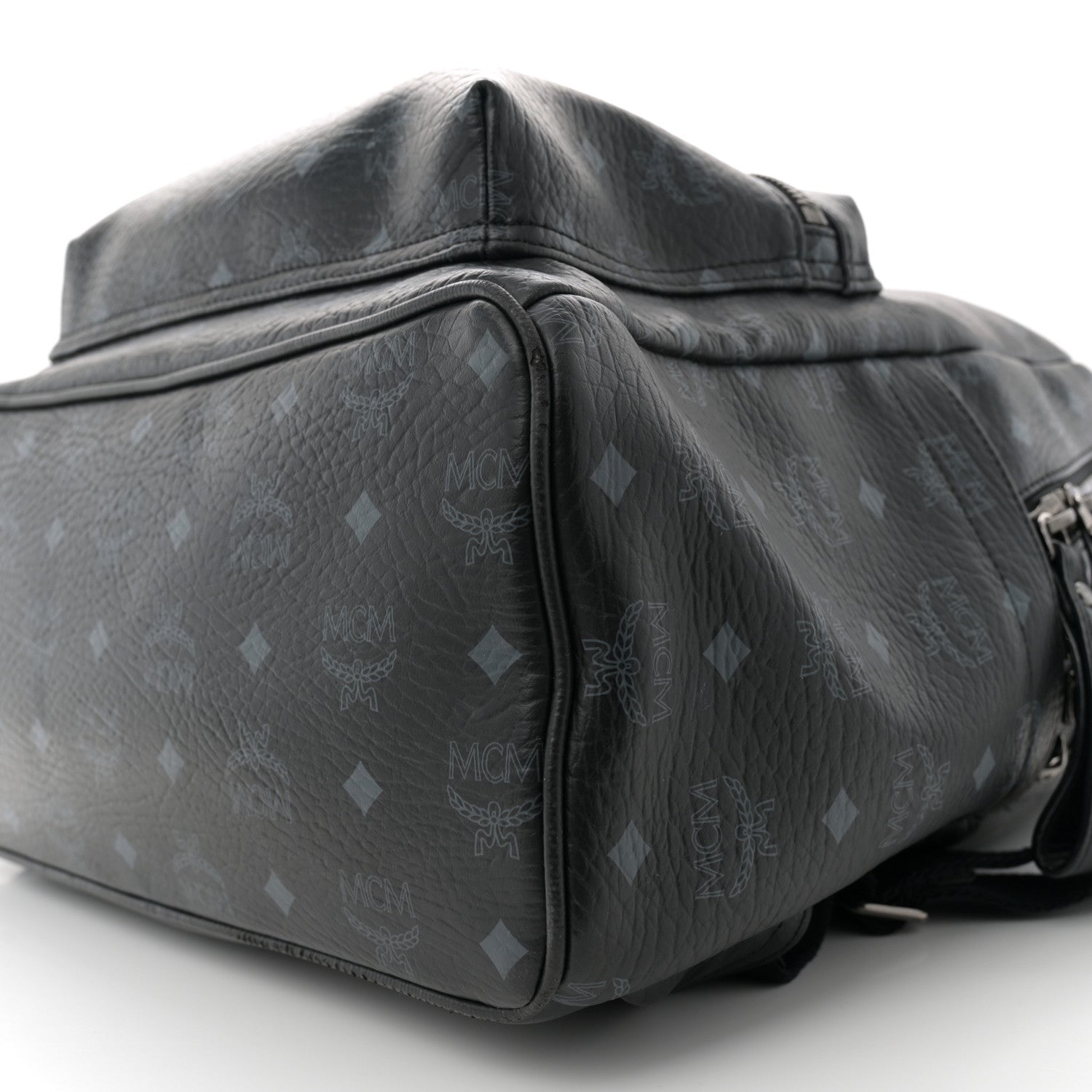 MCM Visetos Studded Medium Backpack Black 9 of 10