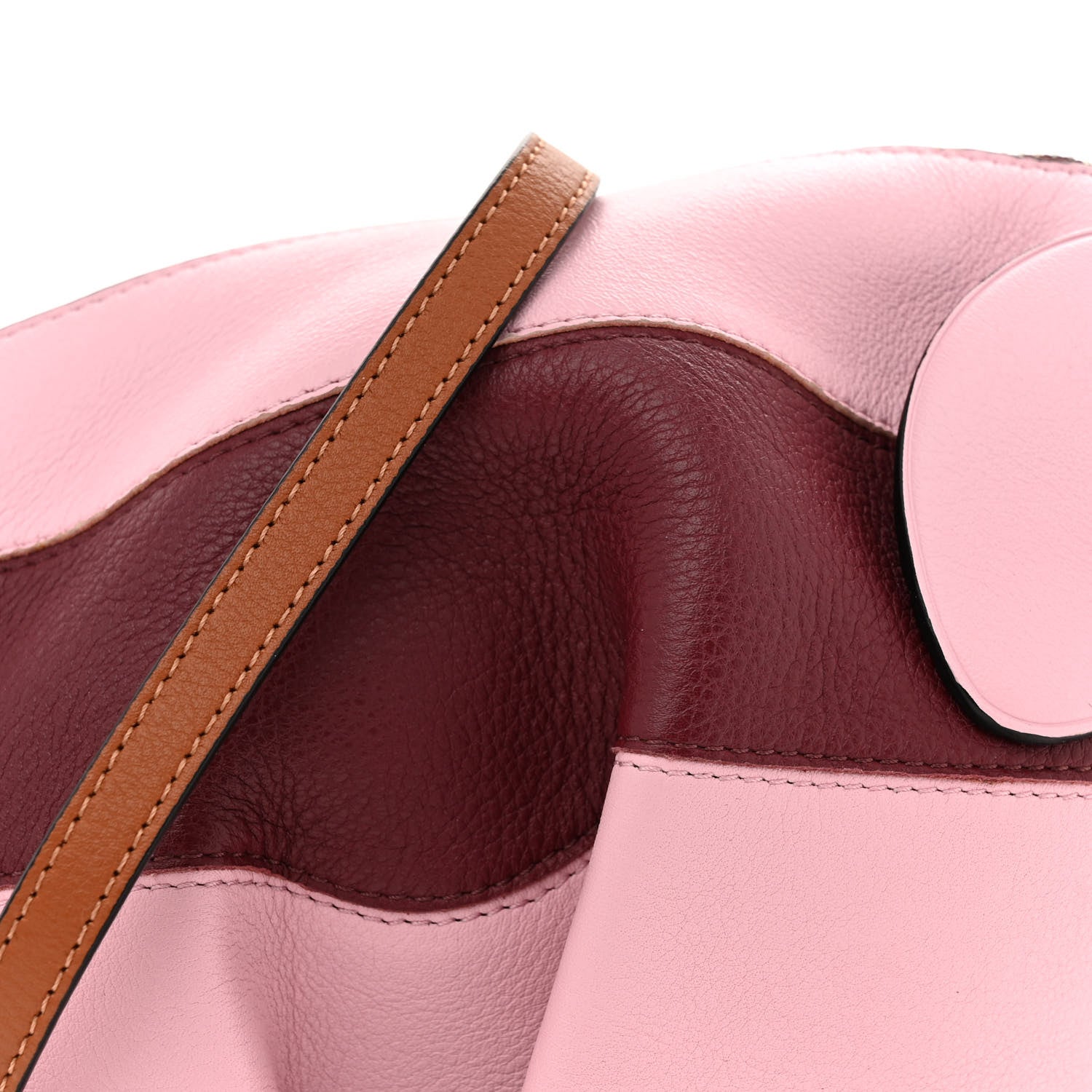 Loewe Calfskin Rugby Mini Elephant Crossbody Bag Wine Pastel Pink 8 of 13
