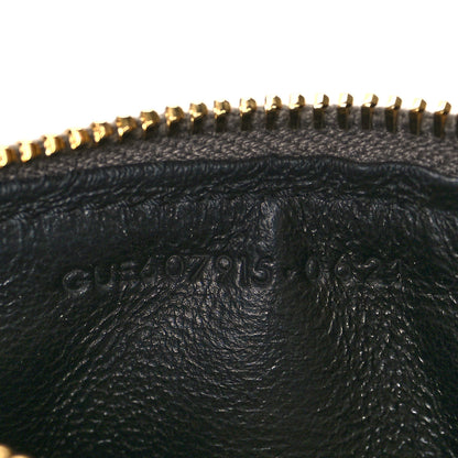 Saint Laurent Grain De Poudre Matelasse Chevron Monogram Fragments Zippered Card Case Fog 7 of 8