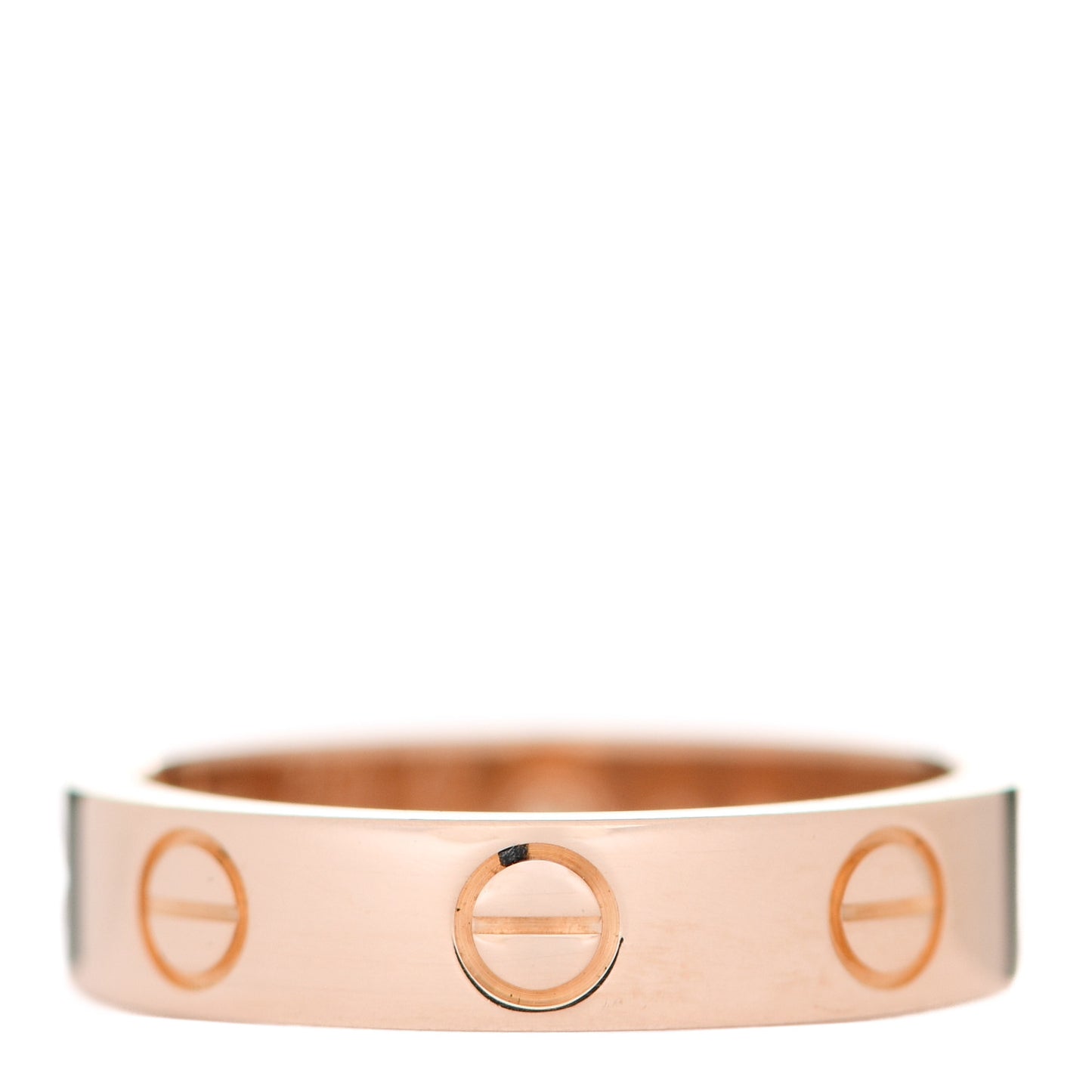 18K Pink Gold Diamond 4mm LOVE Wedding Band Ring 47 4