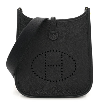 Hermes Taurillon Clemence Evelyne TPM Black 1 of 10