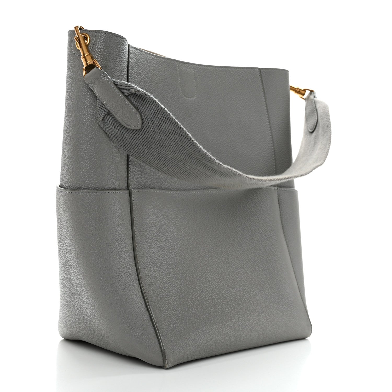 Celine Soft Grained Calfskin Sangle Bucket Bag 2 of 10