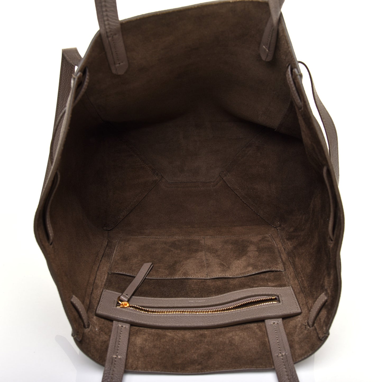 Soft Grained Calfskin Small Belt Cabas Phantom Taupe