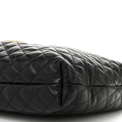 Saint Laurent Lambskin Quilted Maxi Icare Shopping Tote Black 11 of 12