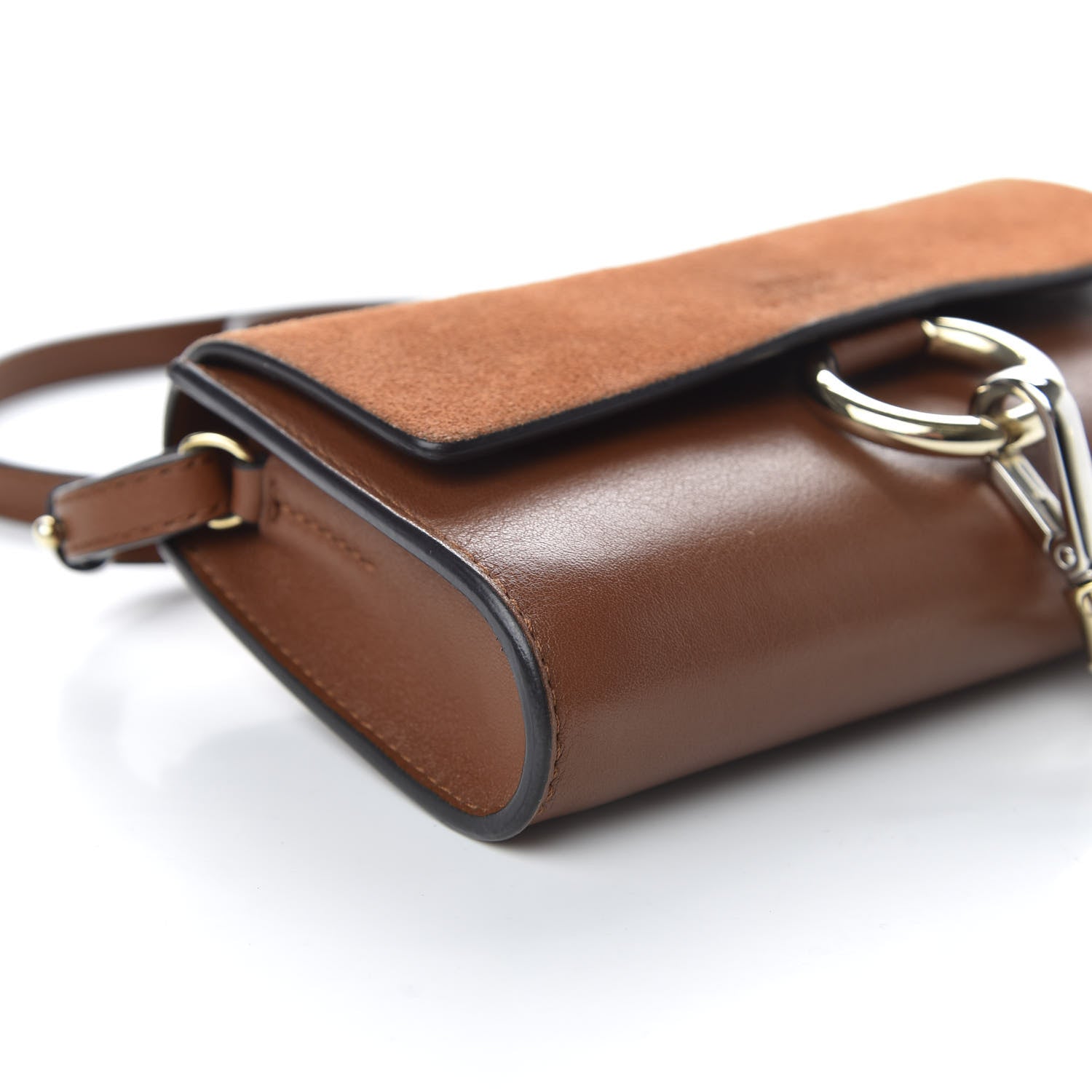 Chloe Suede Calfskin Mini Faye Shoulder Bag Tobacco 9 of 10