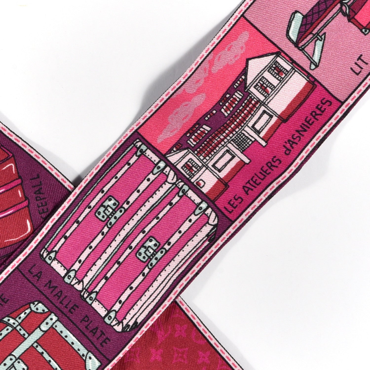 Louis Vuitton Silk Jeu De Louis BB Bandeau Magenta 4 of 5