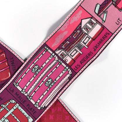 Louis Vuitton Silk Jeu De Louis BB Bandeau Magenta 4 of 5