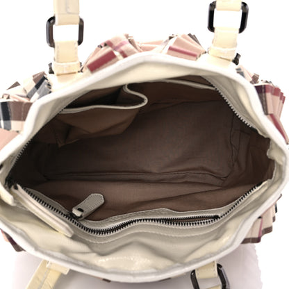 Burberry Patent House Check Ruffled Small Lowry White 5 of 10