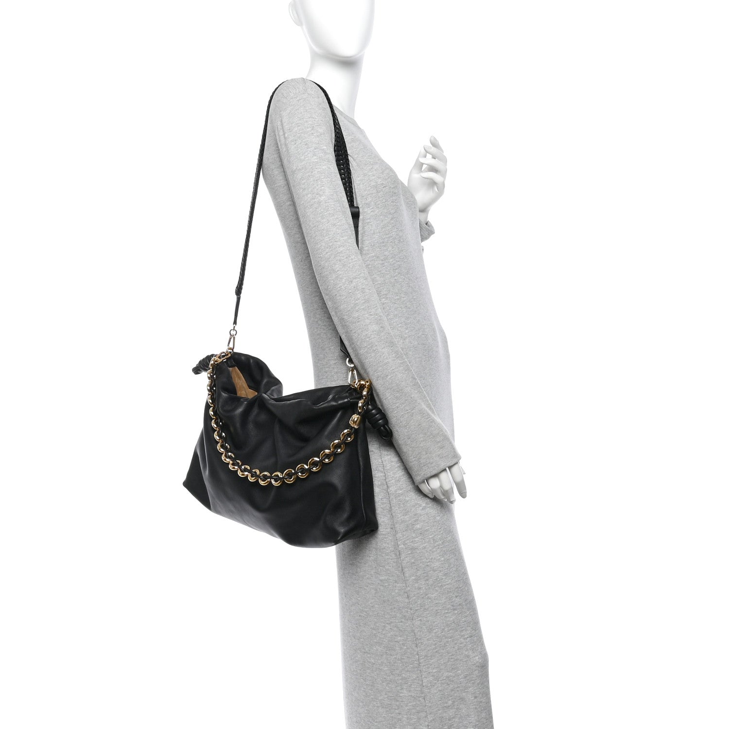 Loewe Mellow Nappa Large Donut Chain Flamenco Black 2 of 13