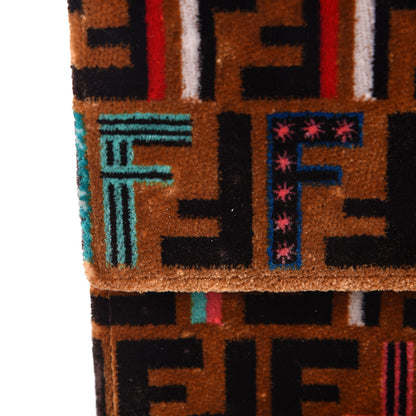 Fendi Velvet Vitello Dolce Fun Fair Kan I Shoulder Bag Tobacco Multicolor Black 9 of 12