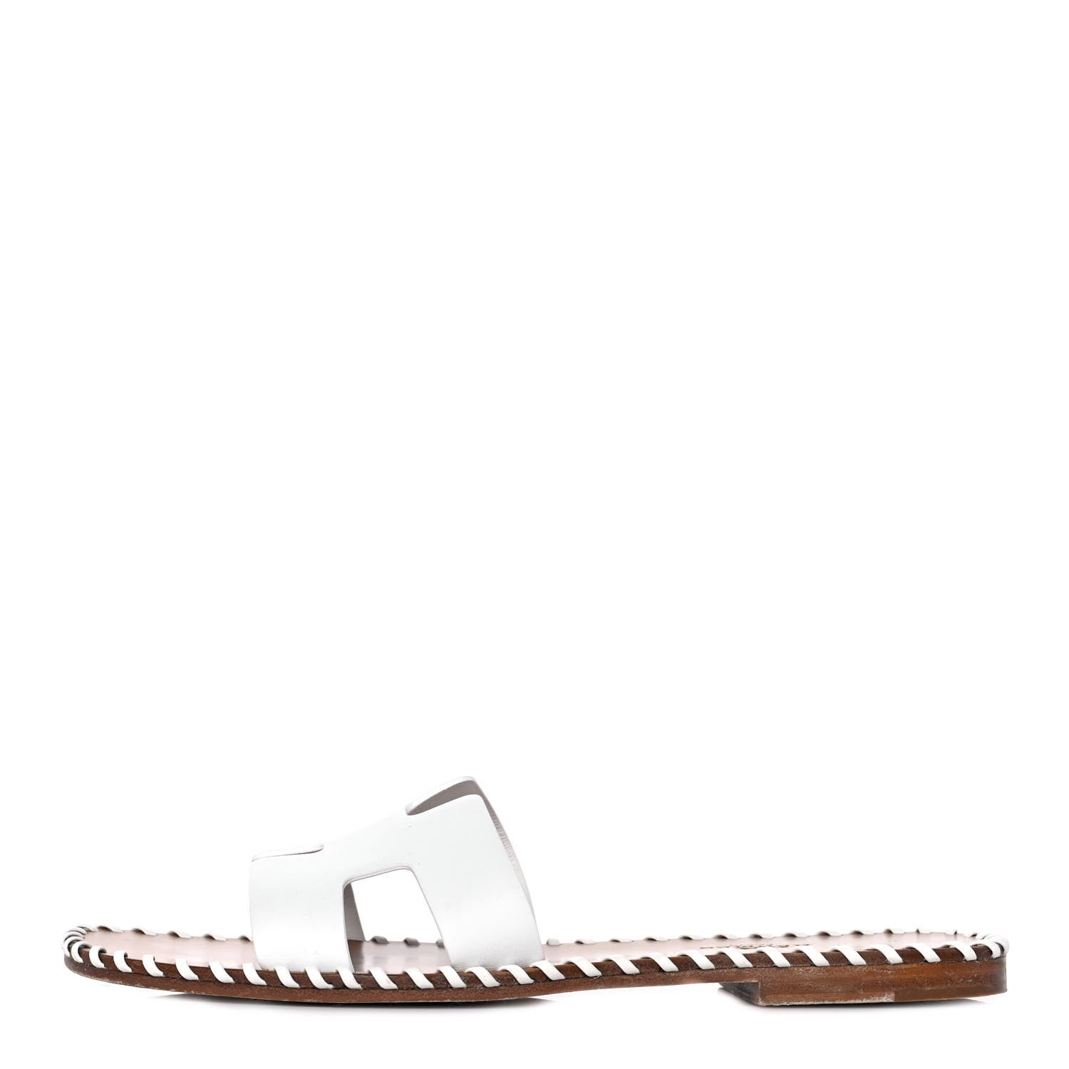 Hermes Calfskin Braided Oran Sandals 36 White 1 of 9