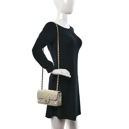 Chanel Iridescent Lambskin Quilted Mini Rectangular Flap Ivory 2 of 9