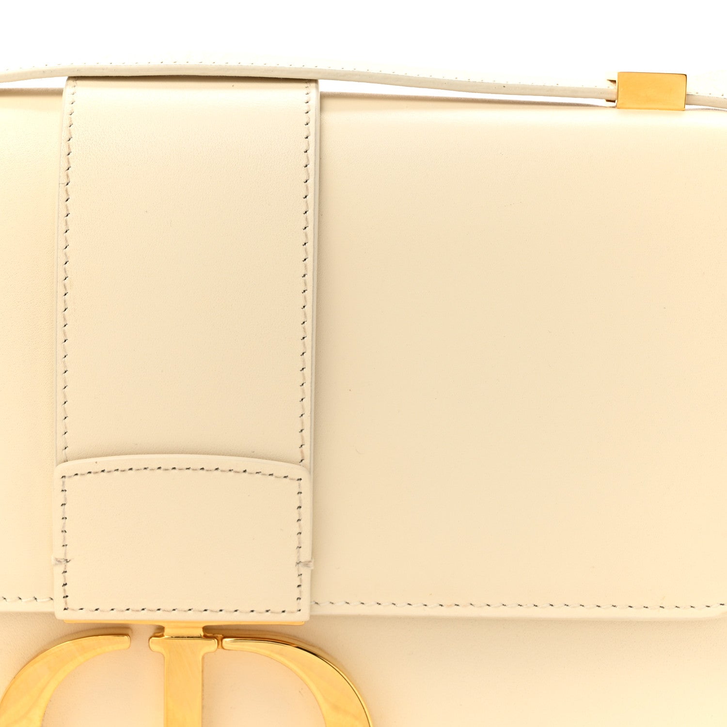 Christian Dior Grained Calfskin 30 Montaigne Flap Bag White 8 of 18