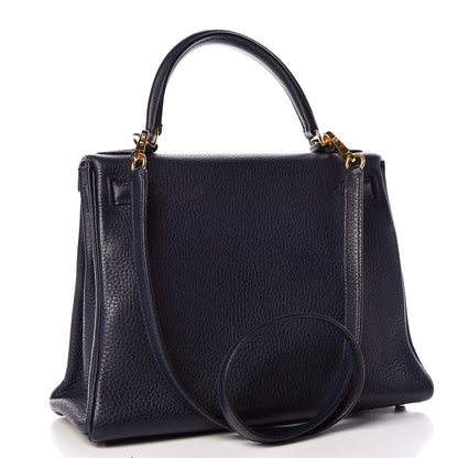 Hermes Taurillon Clemence Kelly Retourne 28 Bleu Nuit 3 of 37