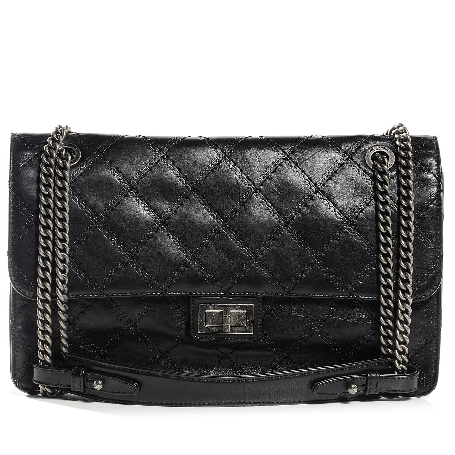 Chanel Calfskin CC Crave Reissue Jumbo Flap Black 1 of 8