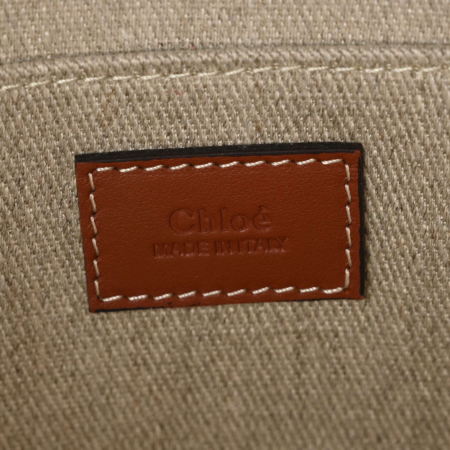 Chloe Cotton Calfskin Medium Woody Striped Tote Multicolor 6 of 9