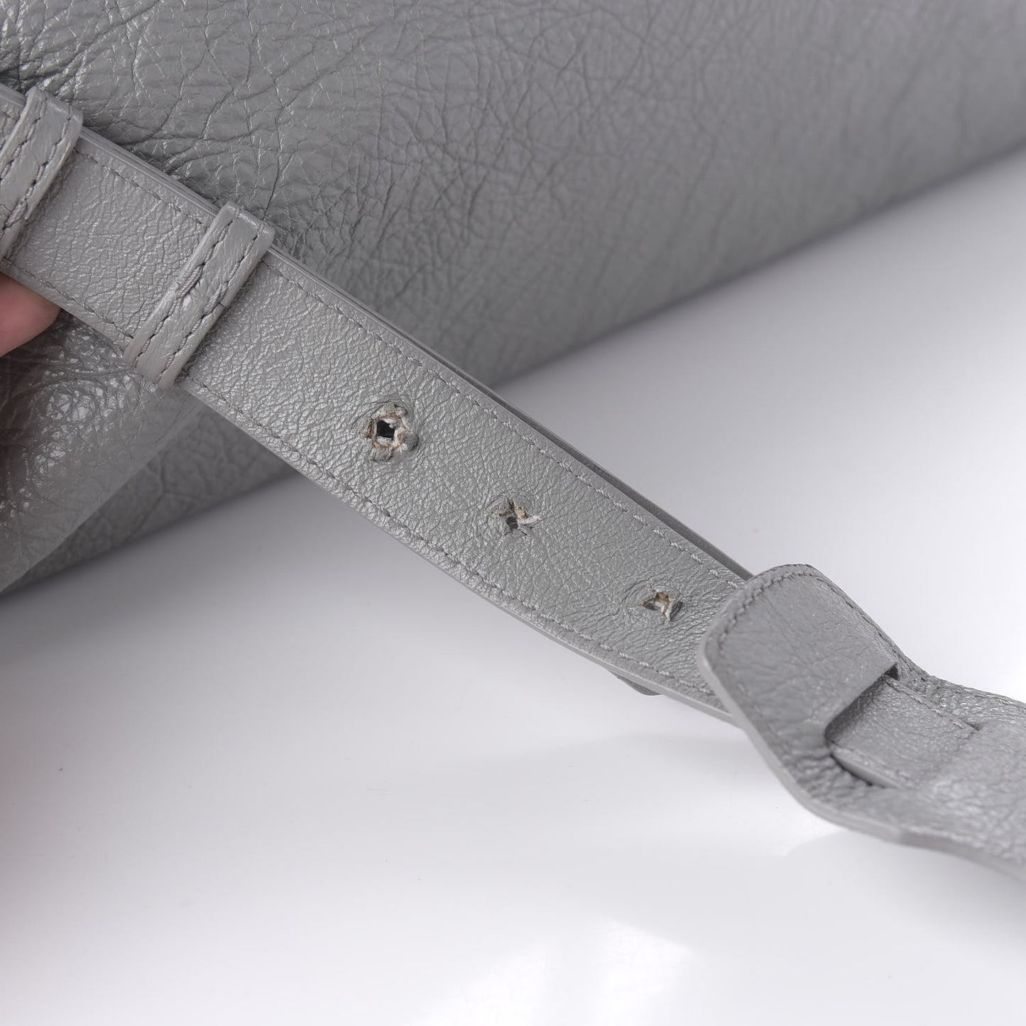 Agneau Classic Silver Hardware City Gris Haussmannien