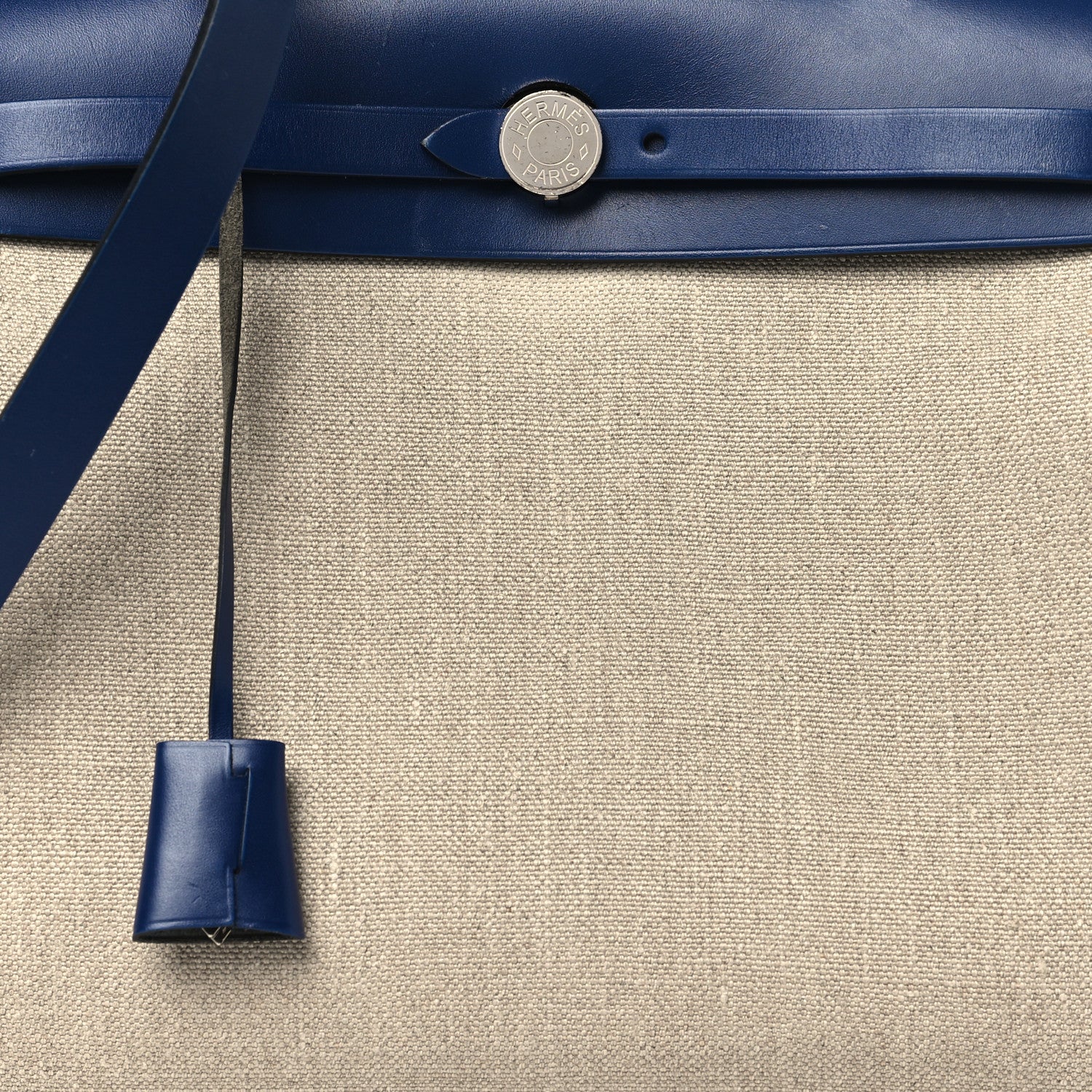 Hermes Military Toile Vache Hunter Herbag Zip Retourne 31 PM Bleu De France Ecru 8 of 14