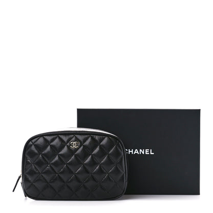 Chanel Caviar Quilted Medium Curvy Pouch Cosmetic Case Black 11 of 11