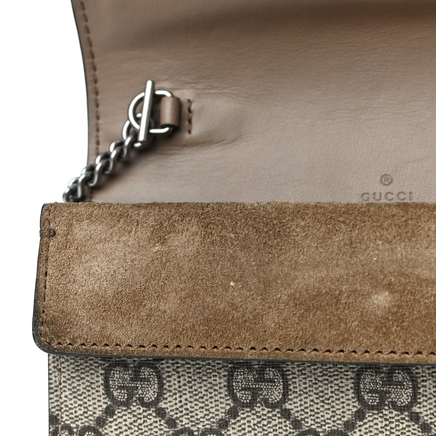 Gucci GG Supreme Monogram Super Mini Dionysus Shoulder Bag Taupe 14 of 15