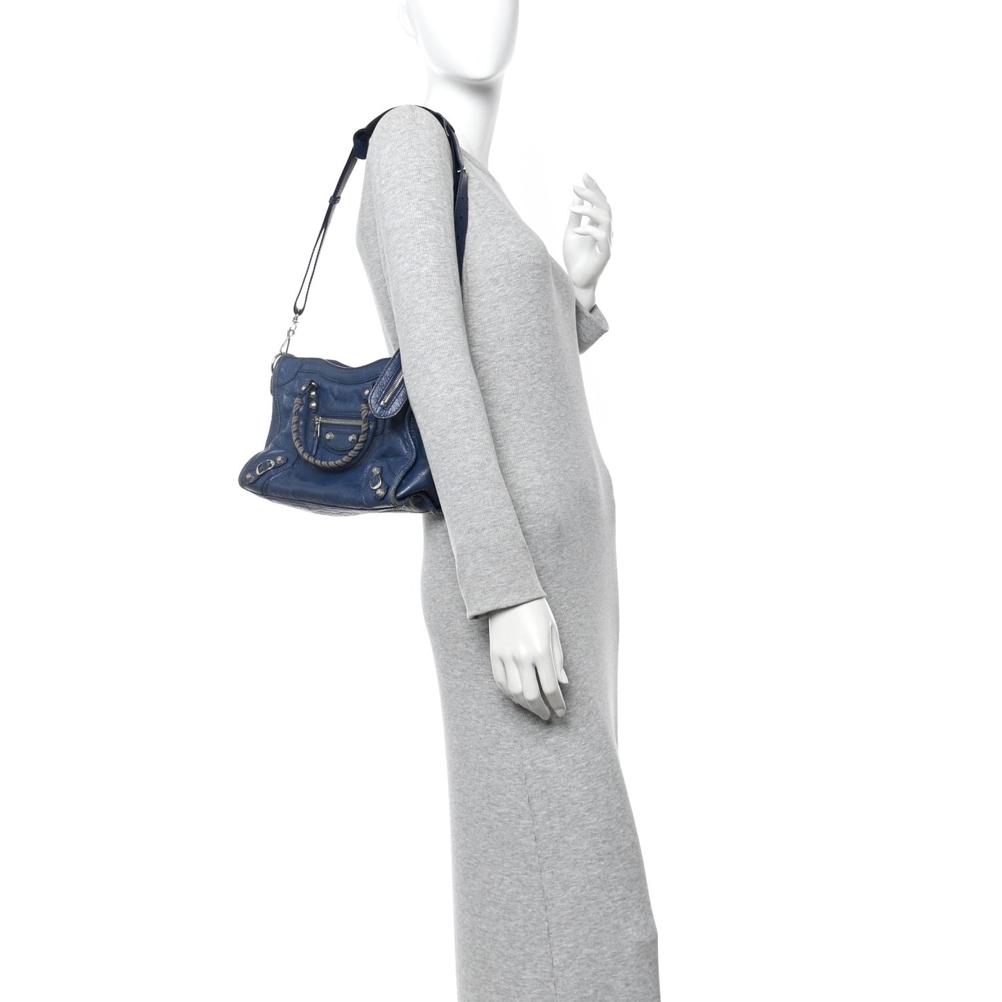 Agneau Giant 12 Silver Hardware S City Bleu Roi