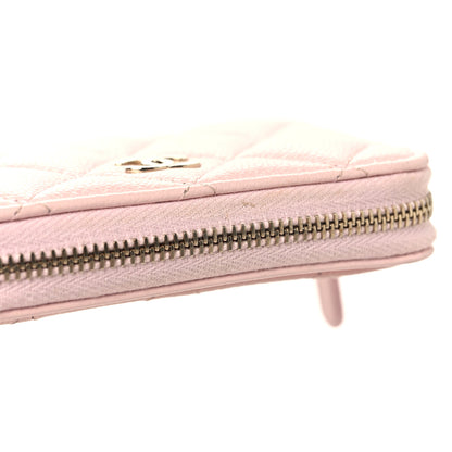 Chanel Caviar Quilted Zip Coin Purse Wallet Light Pink 9 of 9