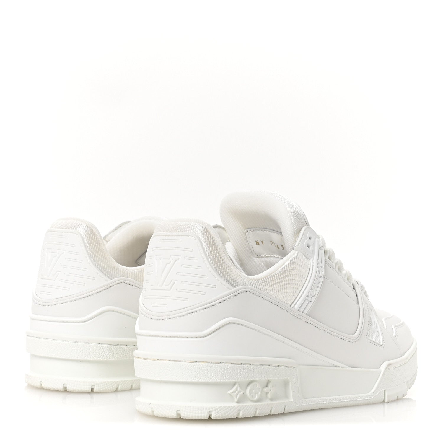 Louis Vuitton Calfskin Womens LV Trainer Sneakers 37.5 White 5 of 9