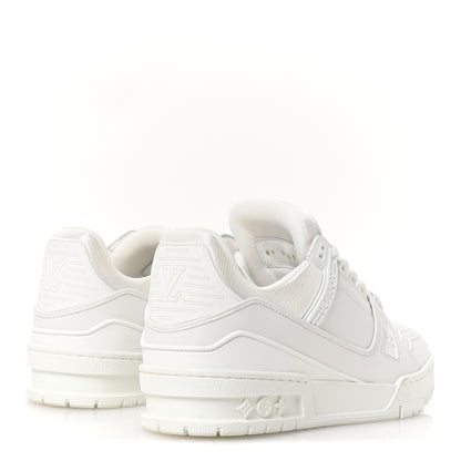 Louis Vuitton Calfskin Womens LV Trainer Sneakers 37.5 White 5 of 9