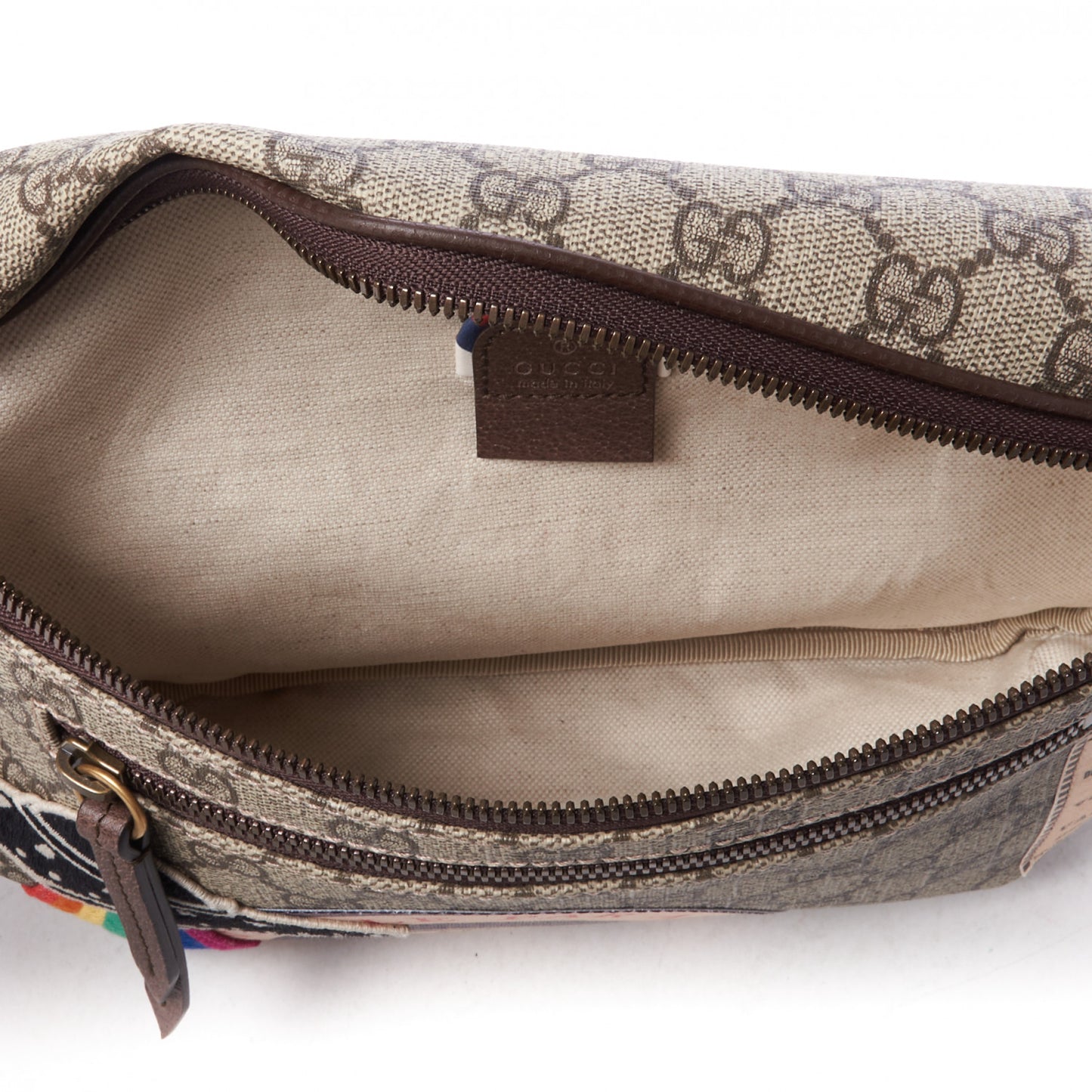 GG Supreme Monogram Courrier Belt Bag Beige New Acero