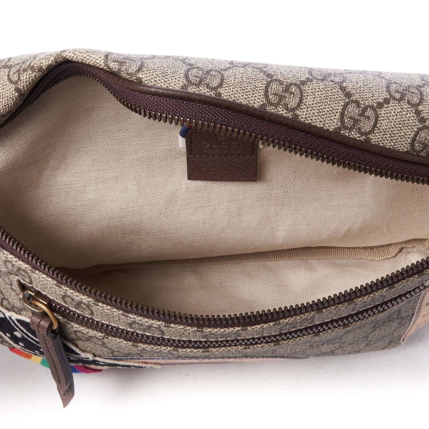 Gucci GG Supreme Monogram Courrier Belt Bag Beige New Acero 4 of 8