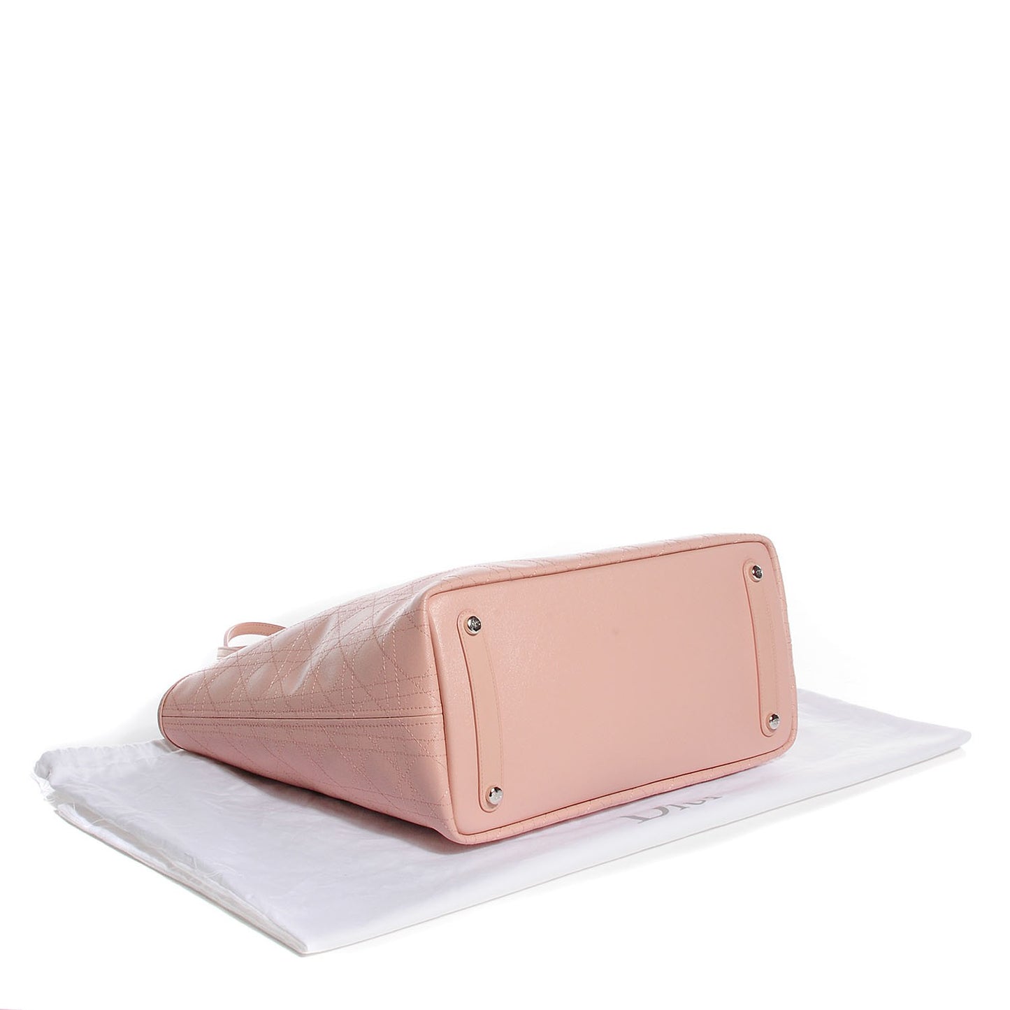 Coated Canvas Cannage Panarea Shopping Tote Rosato
