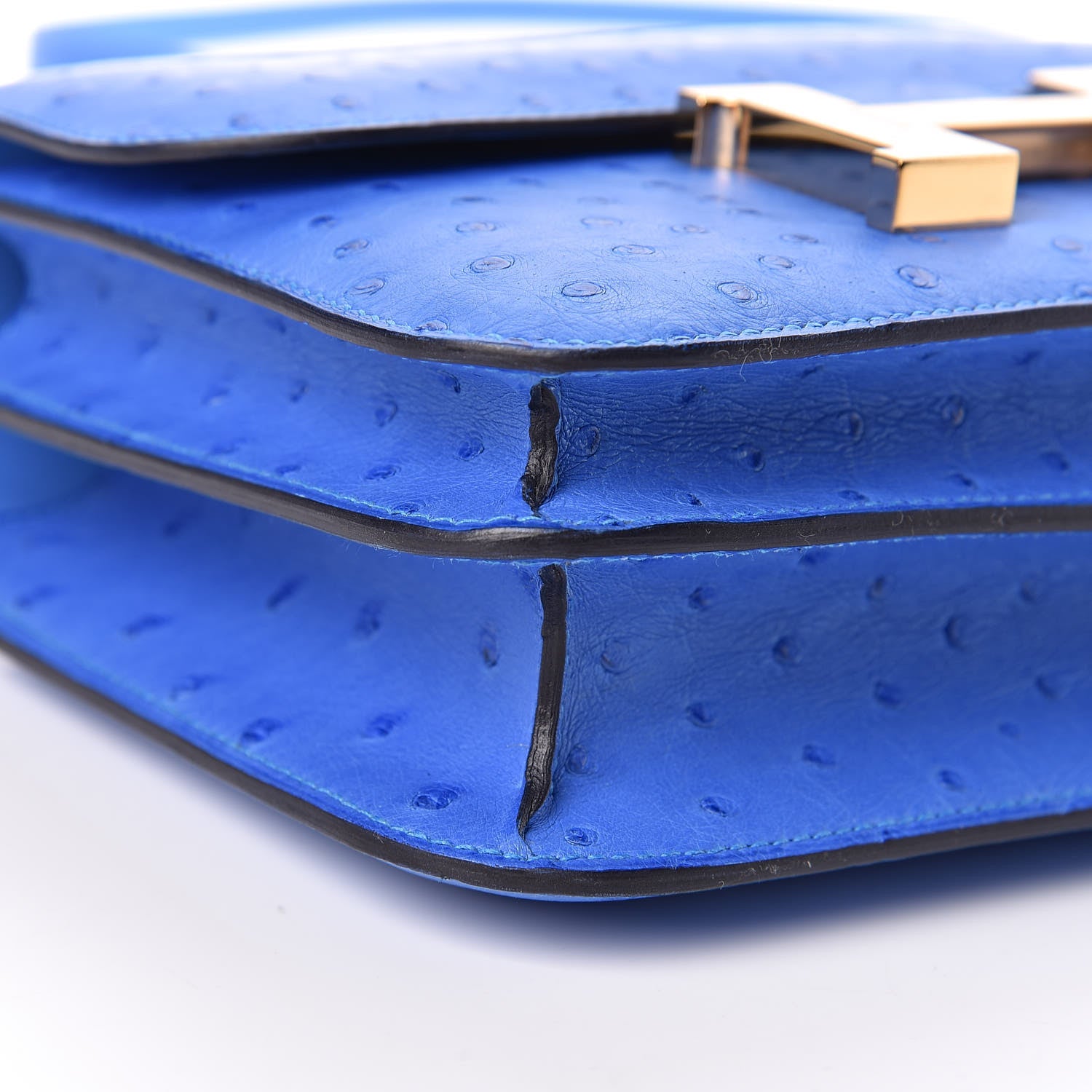 Hermes Ostrich Constance 18 Bleuet 6 of 11