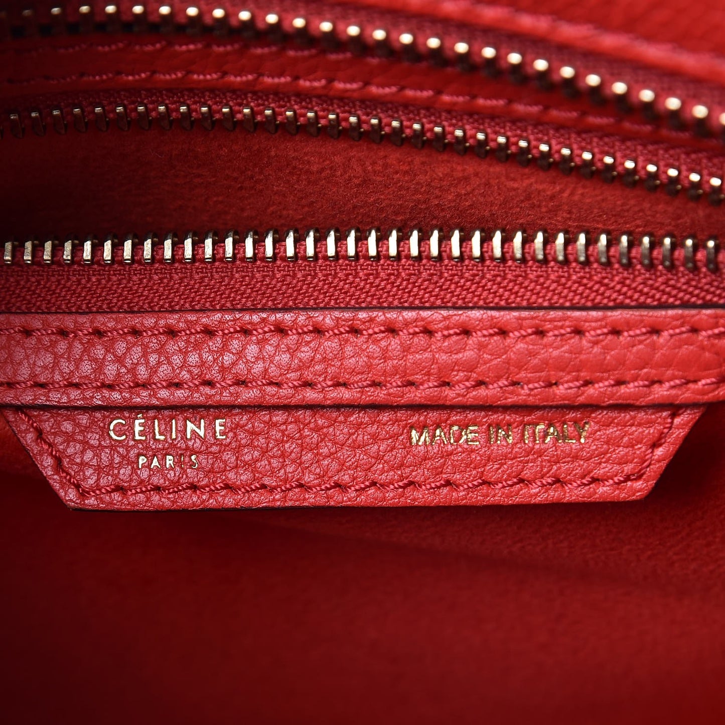 Drummed Calfskin Micro Luggage Coquelicot