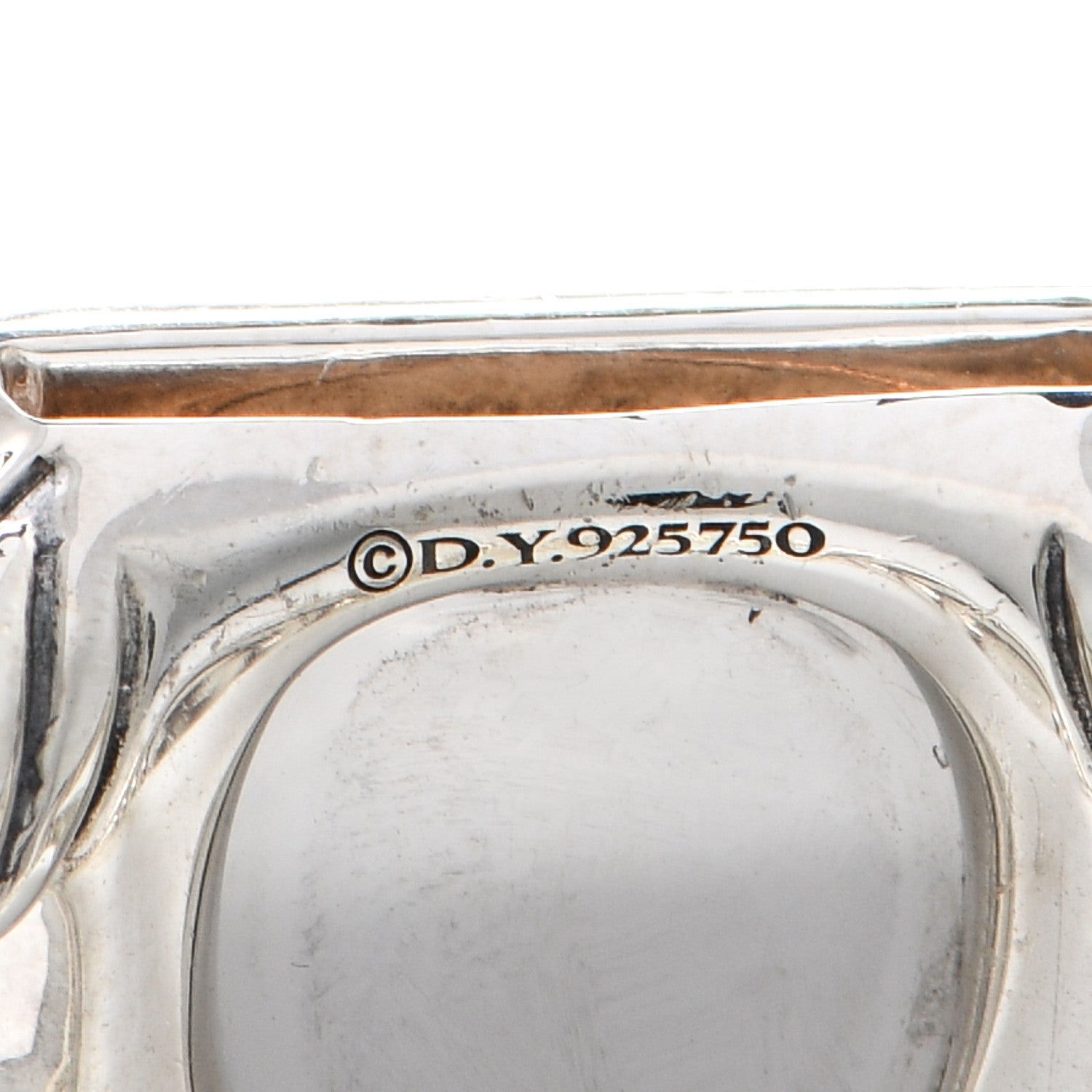David Yurman Sterling Silver Rose Gold Diamond Morganite Novella Statement Ring 52 6 4 of 4