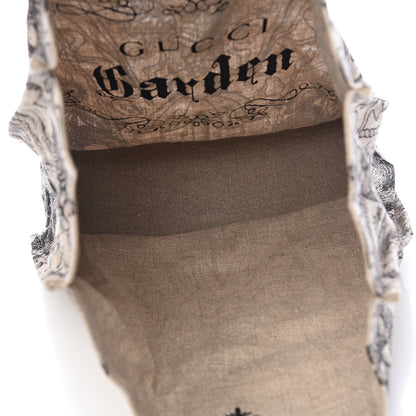 Gucci X JAYDE FISH Linen Garden Vertical Tote Black Beige 5 of 10