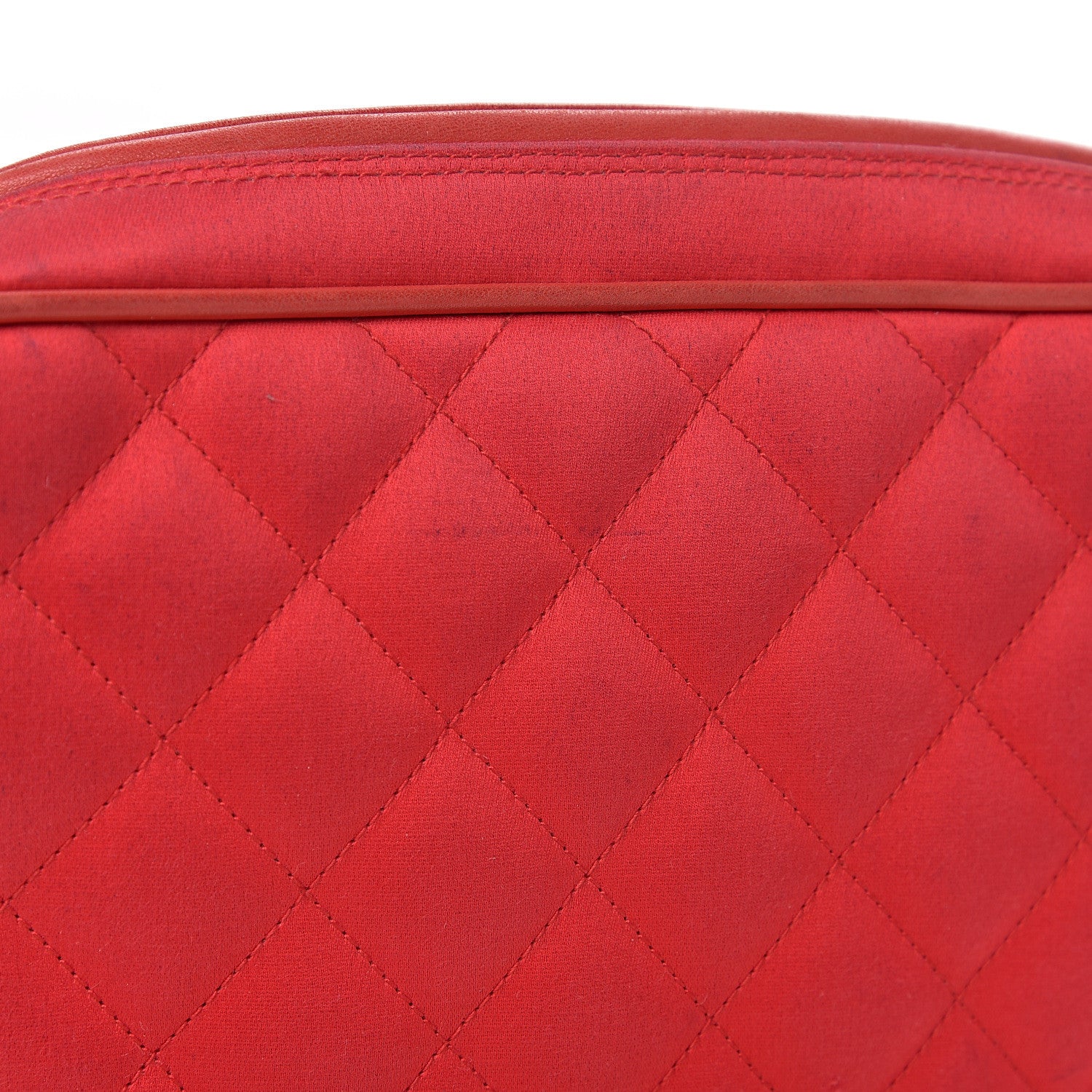 Chanel Satin Quilted CC Tassel Camera Case Red 11 of 15