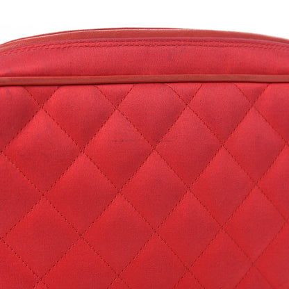 Chanel Satin Quilted CC Tassel Camera Case Red 11 of 15