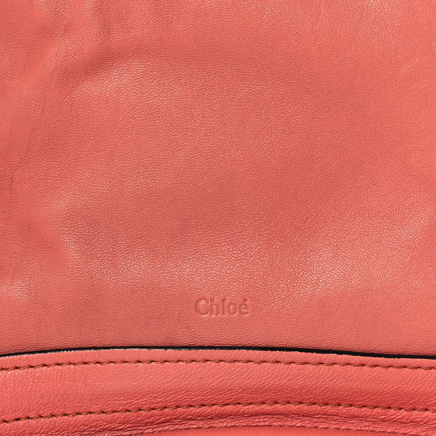 Chloe Calfskin Medium Military Paraty Peach Pink 8 of 17