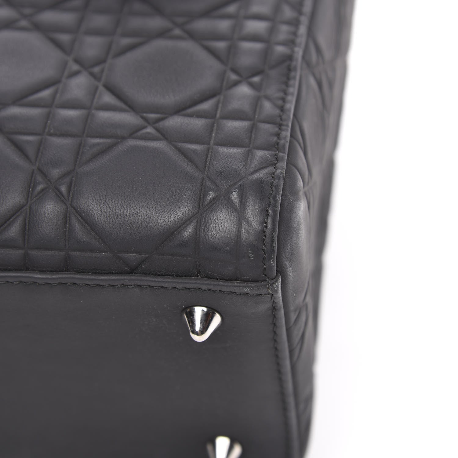 Christian Dior Ultra Matte Calfskin Cannage Medium Lady Dior Black 12 of 14